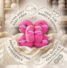 M.G ENTERPRISE MG Baby MelonKnitting Wool 200 Wool Thread for Crochet & DIY Craft Projects