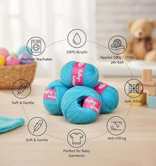 M.G ENTERPRISE MG Baby MelonKnitting Wool 200 Wool Thread for Crochet & DIY Craft Projects
