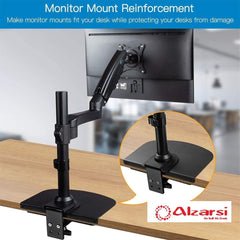 Alzarsi Monitor Mount Reinforcement Plate for Thin Glass and Other Table Tops, Steel Monitor Mount Reinforcement Plate, for Most Monitor Desk Mounts