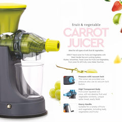 ROMINO Juice Maker Machine - Orange Juicer, Fruit Juicer Machine With Steel Handle, Manual Hand Press Citrus & Pomegranate Juicer for Home, Plastic Juice Maker for Sweet Lime, Mosambi & Anar