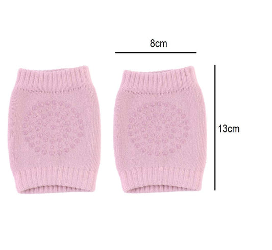 SYGA Set of 3 Pair Baby Crawling Knee Pad Non-Slip Knee Pads Point Glue Non-Slip Crawling Socks(Nevy Blue,Red,Light Grey)