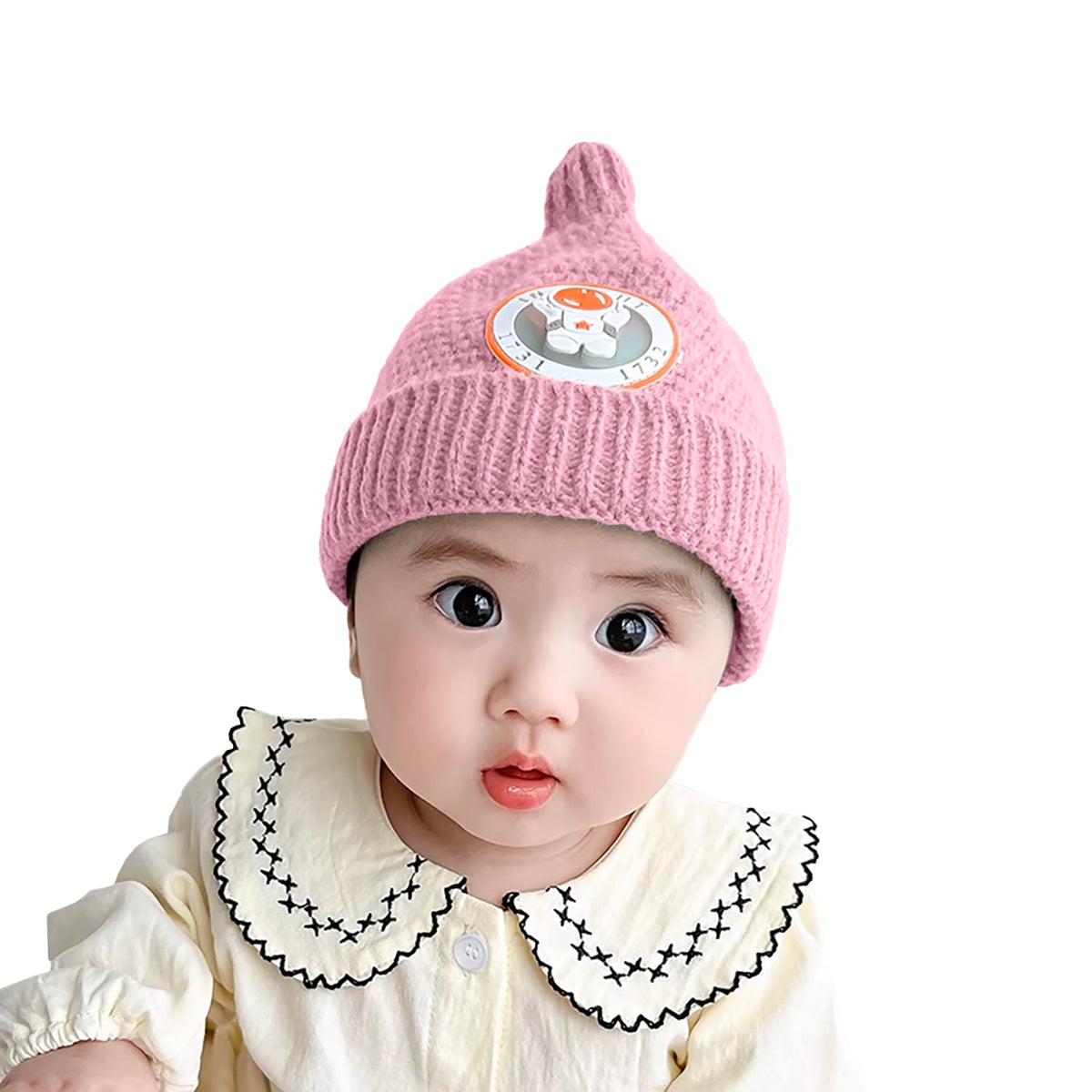 SYGA Baby Winter hat Baby Woolen Knitted Unisex Hat -Pink (6-18 Month)