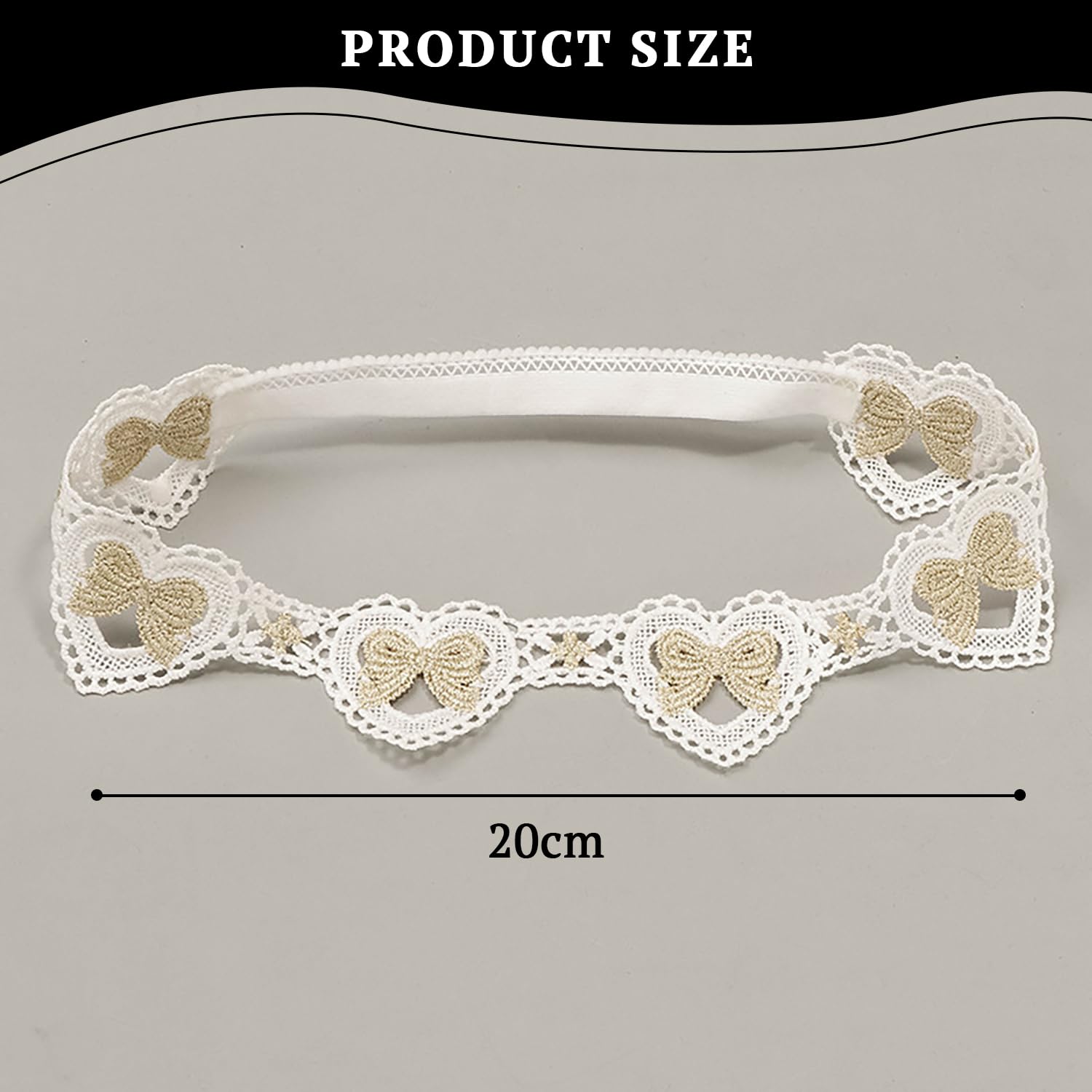 Kids Heart Headband for Girls, White