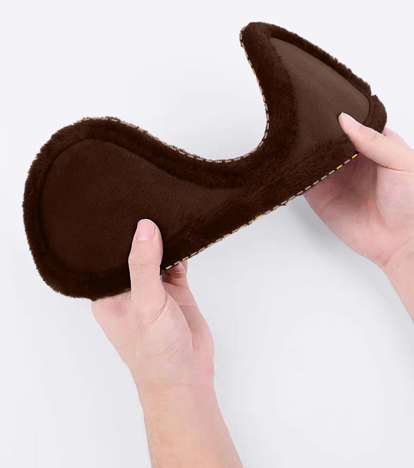 SYGA Winter Men's Trendy Warm Earmuffs Thickened Plush Back-Worn Earmuffs Winter Cold-Proof(Coffee)