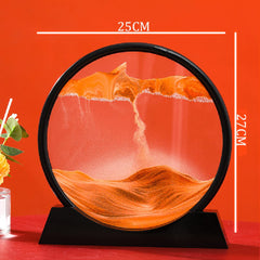 SYGA Quicksand Art Living Room Decoration Creative 3D Hourglass Painting Home Gift (12 Inch, Black)