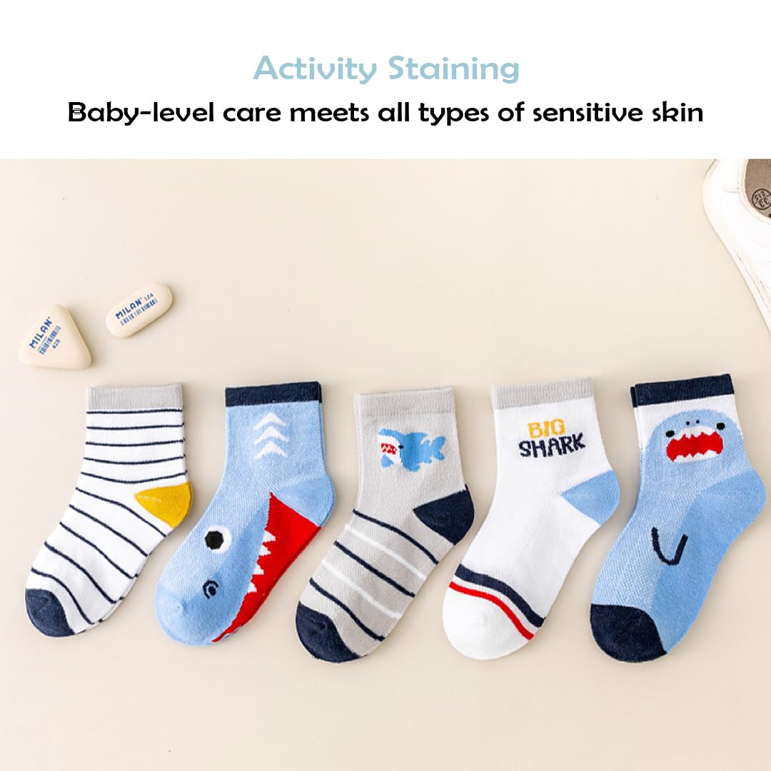 SYGA 5 Pairs Socks Baby Autumn And Winter Cotton Socks, Baby Calf Socks 9M - 24M