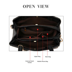 Syga Women's Elegant Handbag Stylish Crossbody Shoulder Bag with Tassel Charm