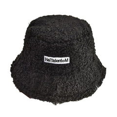 SYGA Wool Embroidered Warm Winter Hat for Women Hat Style Bucket-HatFluffy Warm (Above 15Years) Khaki