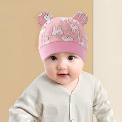 MOMISY Cotton Baby Caps, Mittens and Booties Set, 0-6 Months (IN, Age, 0 Months, 6 Months, Rabbit)