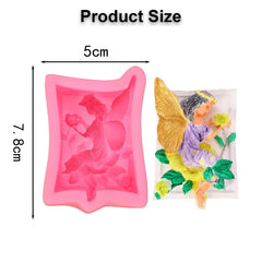 MOMISY Silicone Mold | 3D DIY Fondant Candle, Soap Mould Candy Mold I Baking Tools for Cake Chocolate Candy Ice Jelly Soap I Cake Baking Moulds I Bakeware Mold (Angel Wings Pink)