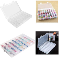 SYGA 28 Grid Cells Multipurpose Plastic Rectangular Storage Box with Removable Dividers, (White, Small)
