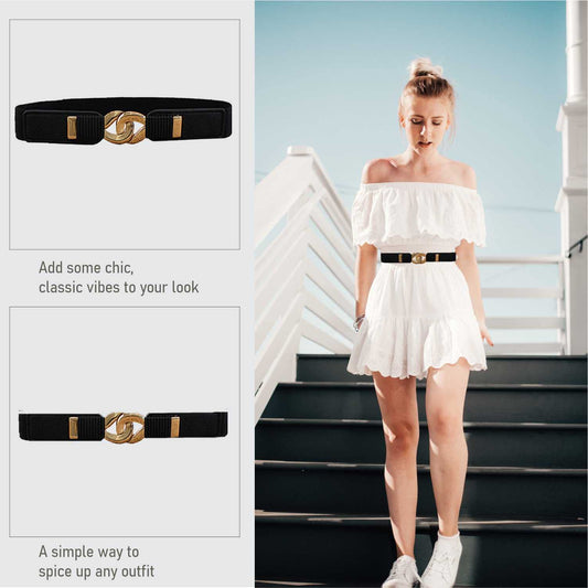 Syga Women's Faux Leather Waist Belt (Pack Of 1) (SYGA_Black)