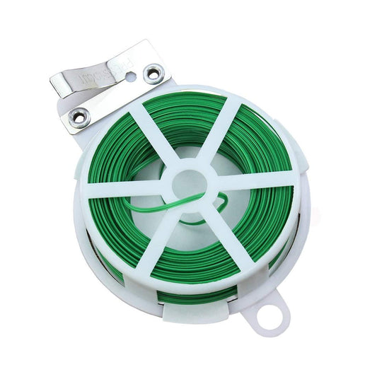 SYGA Portable 164Ft/50M Roll Wire Twist Ties Green Garden Cable & Gardening Climbers Slicer