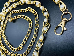 Syga Women Pearl Waist Chain BeltSuitable Size for Waist 26-40(White Pearl)