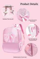 SYGA Girls Ballet Dance Theam Schoolbag, large capacity, Breathable Backpack For Training Class And Primary School Students (Pink)