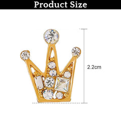 SYGA Men's Suit Chest Brooch Fashionable Gemstone Decoration Diamond Clothing Accessories(Golden Crown)