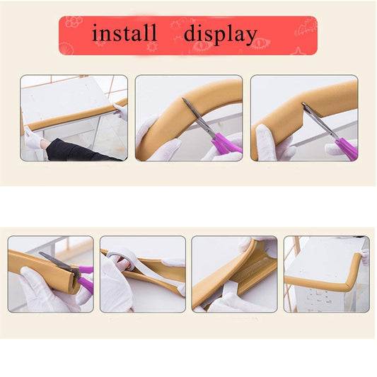 SYGA Pack of 2 Baby Safety Strip Furniture Edge Guard Cushion Corner Cover 2 Meter 6.5 feet Tape Infant Bump Protector (UShape_Brown)