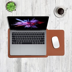 ENTHOPIA 13 to 14 Inches Folio Laptop Case Cover Vegan Leather Compatible for MacBook, Lenovo, Hp, Dell &Other Notebooks - Plain Cork