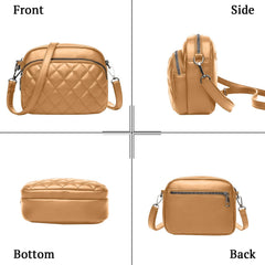 SYGA Women's Crossbody Bags,Single Shoulder Small Bags With Chex Design(Khaki)