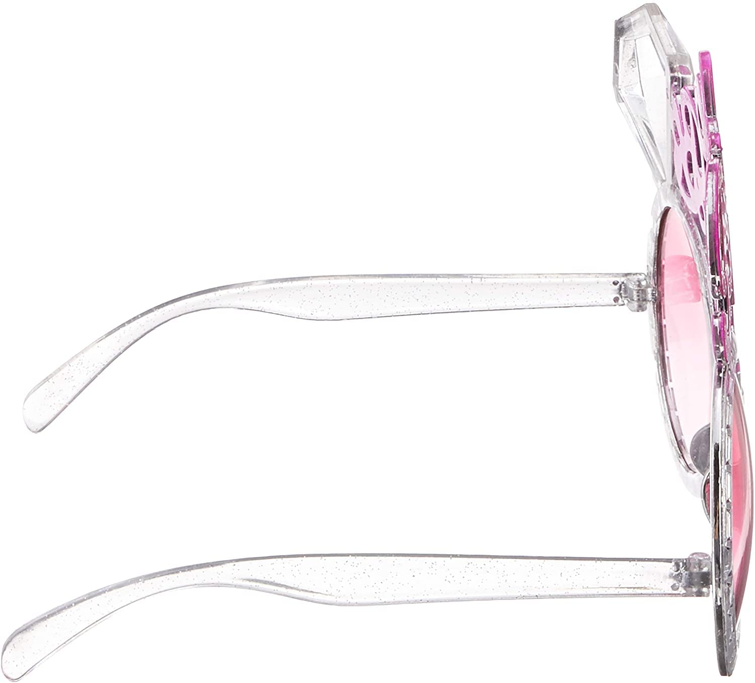 SYGA Fancy Dress Hen Party Bride to Be Sunglasses Glasses Hen Night Do Accessories Gift for the Bride Her Pink Transparent Diamantes for Hen Night Girls Night Out Party Wedding Decorations