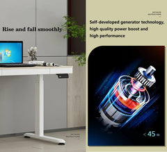 SYGA Medis Electric Lift Table Standing Desk Desk Computer Desktop Table Liftable Table Frame Table Leg Computer Desk(120 X 60 CM Wood)