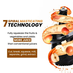 AGARO Royal Slow Juicer, Professional Cold Press Whole Slow Juicer, 240 Watts Power Motor, 120 Minutes Long Usage, 3 Strainers, All-in-1 Fruit & Vegetable Juicer, Black