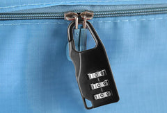 SYGA 3 Digit Combination Padlock Black Number Luggage Travel Code Lock - Black, 54mm
