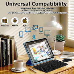 SHARE SUNSHINE Bluetooth Wireless Keyboard and Mouse Combo, Pink Ultra-Slim, Ergonomic, Rechargeable, Compatible with Apple iPad iPhone Samsung Tablet Android PC Mac