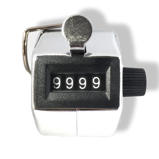SYGA Hand Tally Counter, Digit Number Lap Counter Manual Mechanical Clicker with Finger Ring - Silver