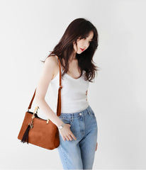 SYGA Women's Retro Single Shoulder Crossbody Bag Middle-Aged Mother Bag (Pink)