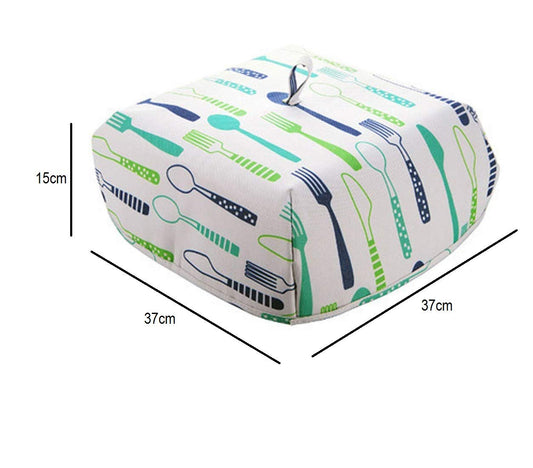 SYGA Large Aluminum Food Insulated Cover Foldable Hot Food Insulation Cover Anti Fly Mosquito Kitchen Lid(Blue)