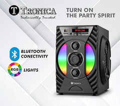 TRONICA Enjoy V2 30W Bluetooth Home Theater Speaker | Wooden Multimedia System for TV, Mobile, Laptop | Supports USB, AUX, FM, Remote & LED Display | Bass Cinematic Sound for Movies, Music & Gaming