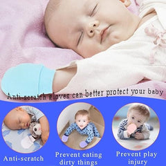 MOMISY Newborn Premium Cotton Mittens Set/Hand Gloves/Muthi. (0-6 Months)-06 Pairs-Solid-Multicolor