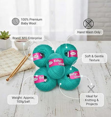 M.G ENTERPRISE MG Baby MelonKnitting Wool 200 Wool Thread for Crochet & DIY Craft Projects