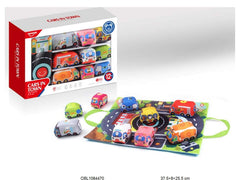 SYGA Soft Cars Toys,Town Play Mat,9 PCs Toddler Cars Activities Cloth Vehicles Toy Car Set.