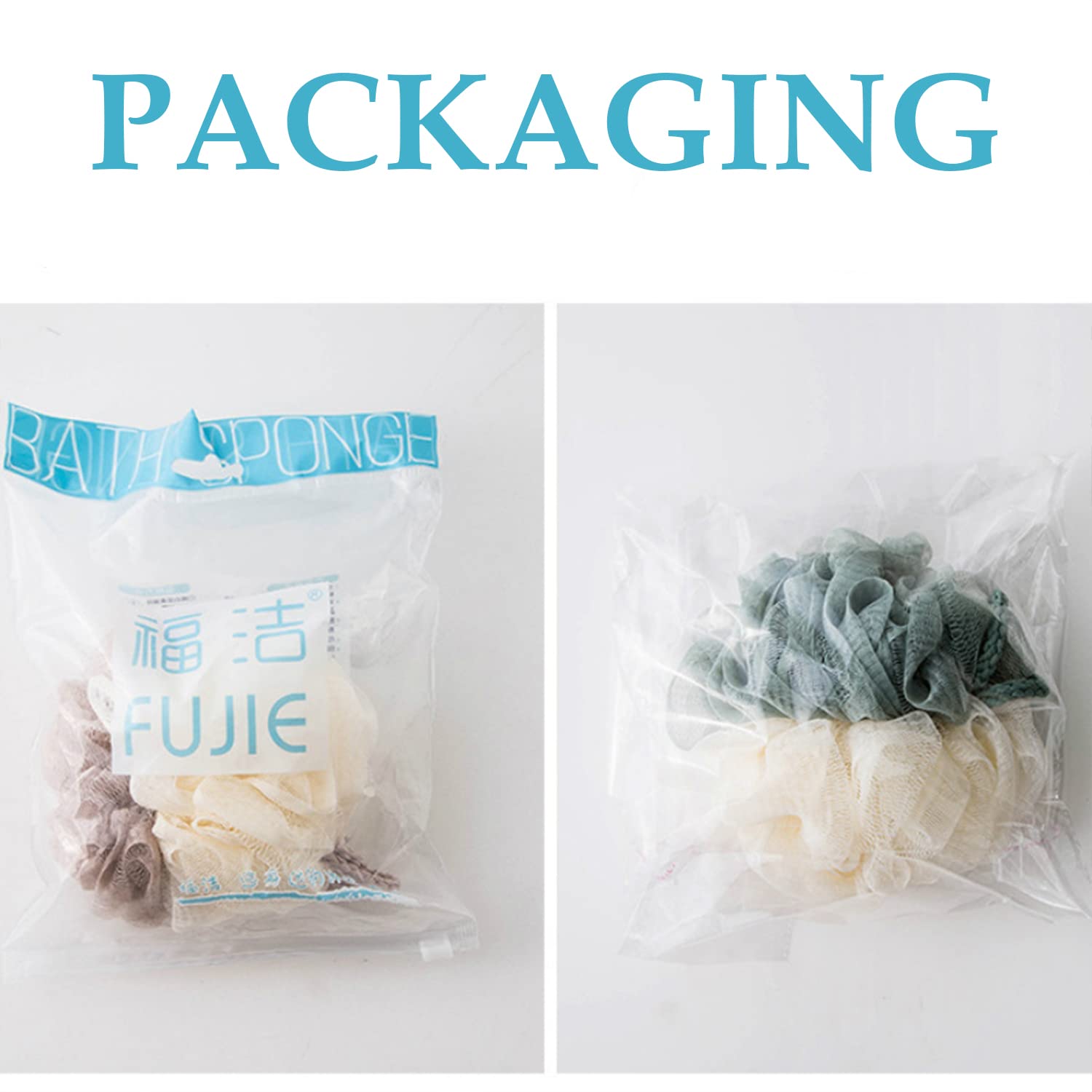 SYGA 2 Pcs Bath Ball Large Soft Anti-scattering Matching Bath Flower Adult Home Bath Ball Wipe Random Color