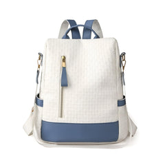 SYGA Women Elegant Textured Backpack – Stylish Design with Gold Zipper Accents, Ideal for Travel and Daily Use