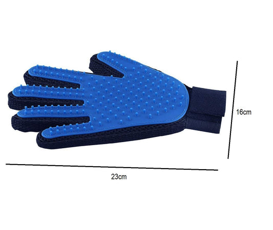 SYGA Right Hand Pet Hair Brush Comb Glove for Pet Cleaning Massage Animal Cleaning Cat and Dog Hair Grooming Glove(Blue)