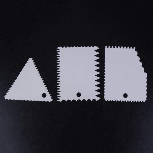 SYGA Set of 3 Cake Smoother Scrapper for Cake Decoration