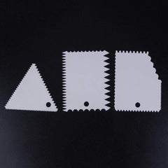 SYGA Set of 3 Cake Smoother Scrapper for Cake Decoration