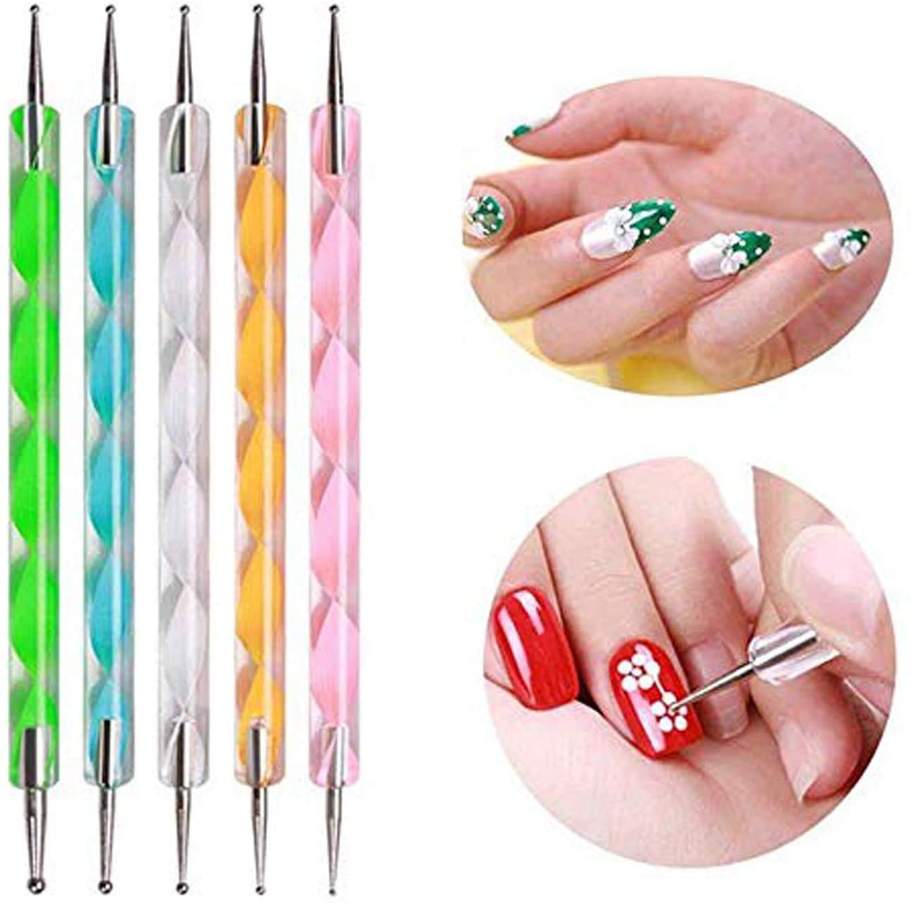 SYGA 5 Pcs Nail Decoration Sticks Nail Dotting Pen