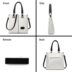 SYGA Women's Bag Single Shoulder Crossbody Bag Letter Wrist Bag(White)
