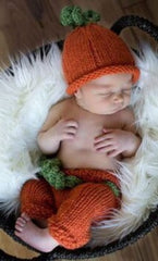 MOMISY Baby Photography Props, Includes Pant & Cap for Kids Parties Anniversaries Photography-Set of 2 Pieces-OrangeGreen- (0-6 Months)