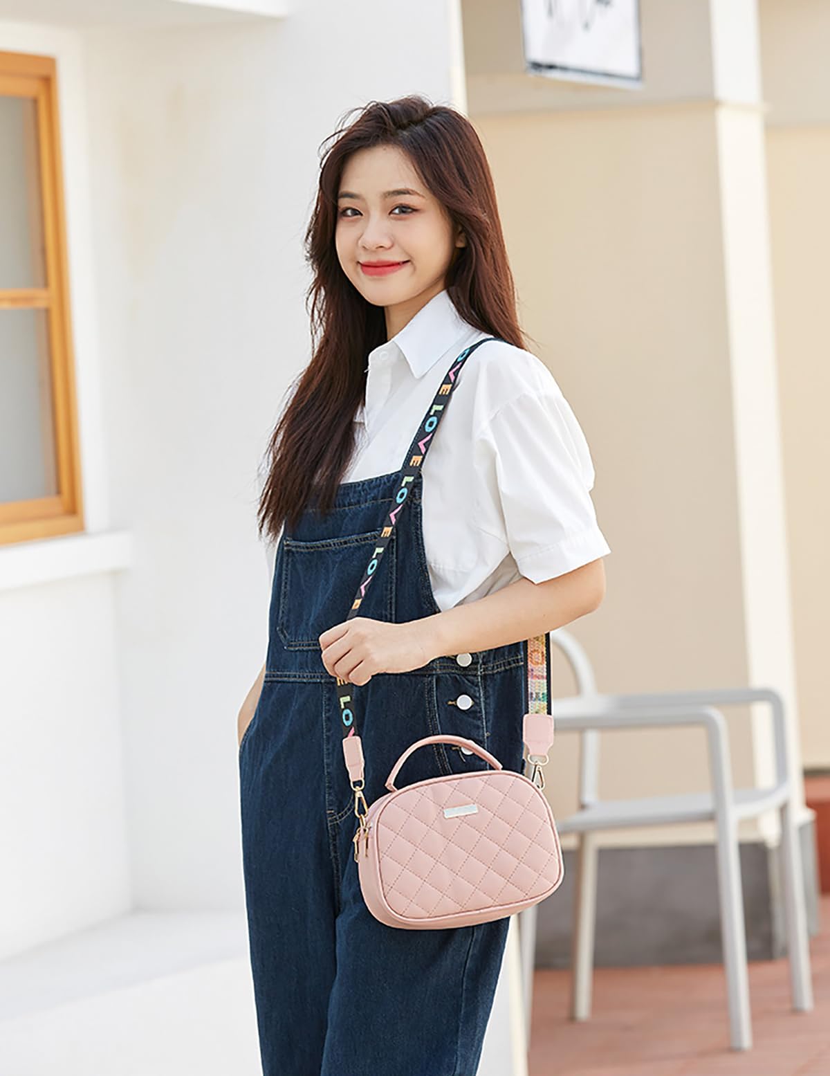 SYGA Ladies Bags Versatile Shoulder Bag Crossbody White Bag Girls