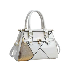 SYGA Women's Designer Handbag Stylish Shoulder Bag with Contrast Patchwork Design
