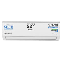 Voltas 123V CAE 1 ton 3 star inverter Split AC | 4-IN-1 Adjustable mode | Energy Efficient | High ambient Cooling-cools even at 52Â°C | Anti dust filter with Anti-microbial coating |Copper Coil |White