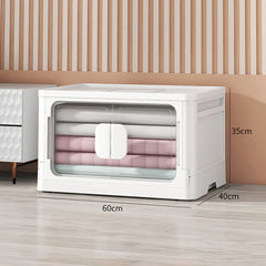 SYGA Small Snack Storage Box Drawer Type Clothes Toy Book Storage Box Home Living Room Finishing Storage Cabinet(White- Transparent)