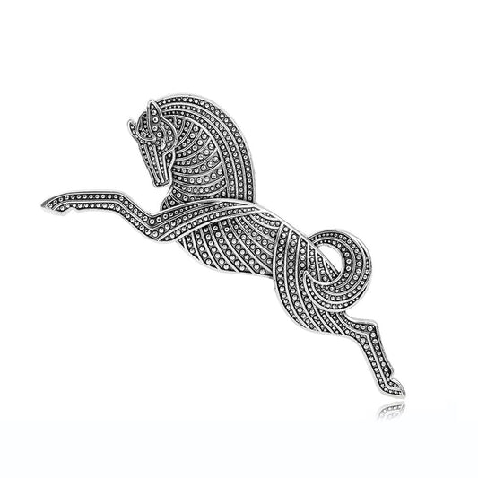 SYGA Brooch Pin Fashion Electroplated Alloy Jewellery Pin Vintage Clothing Accessories Decoration Horse Style Brooches For Men's & Women- S241