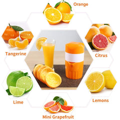 SYGA Hand Orange Citrus Juicer Manual Rotate Press Squeezer Portable Fruit Juice Maker for Lemon Lime Grapefruit with Pulp