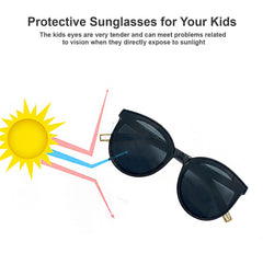 SYGA Kids Goggles, Modern Stylish Eyewears for Boy's and Girls, Sunglasses Style - Beige